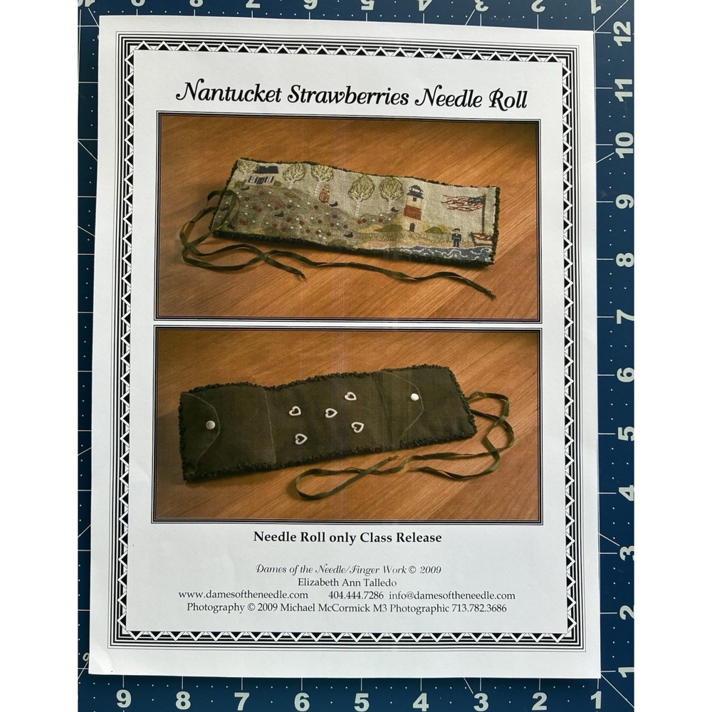 Nantucket Strawberries Needle Roll Cross Stitch Pattern